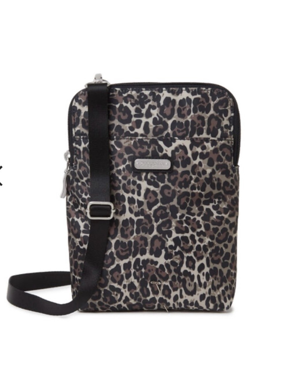 NWT Baggallini Take Two RFID Bryant Crossbody Brown Leopard Bag